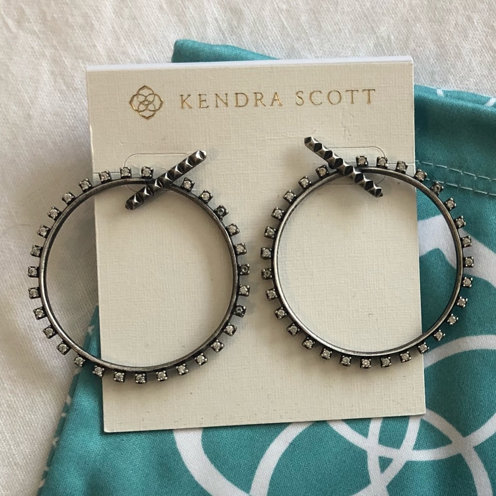 Kendra Scott Charlie Grace Earrings - Dark Silver